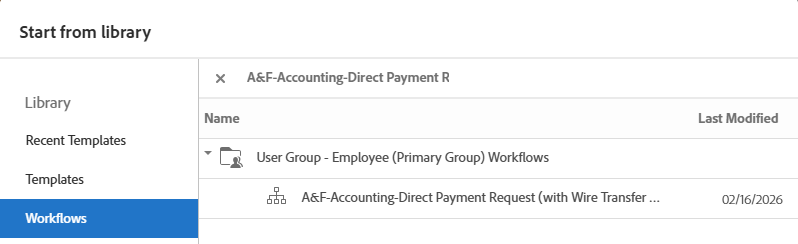 Adobe Sign Direct Payment Request Wire